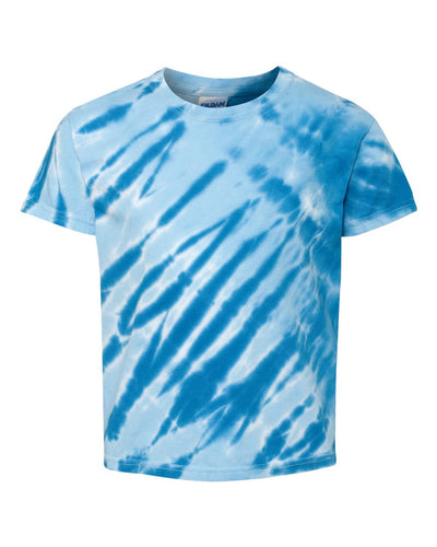 Youth One Color Tiger Stripe T-Shirt - Royal