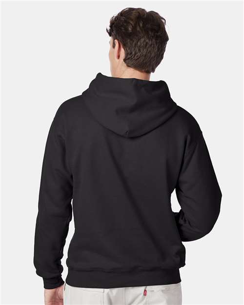 Hanes F170 Black — on model back