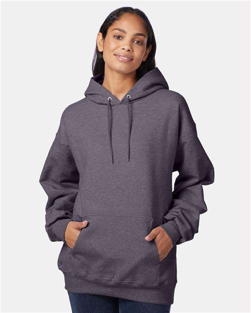Hanes F170 Charcoal Heather — on model front
