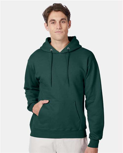 Hanes F170 Deep Forest — on model front