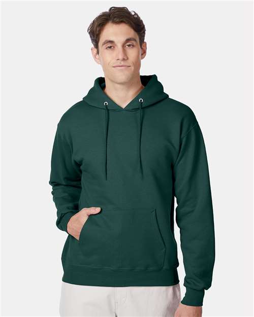 Hanes F170 Deep Forest — on model front