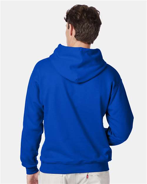 Hanes F170 Deep Royal — on model back