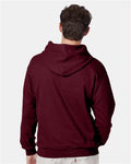 Hanes F170 Maroon — on model back