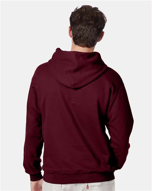 Hanes F170 Maroon — on model back