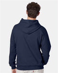 Hanes F170 Navy — on model back