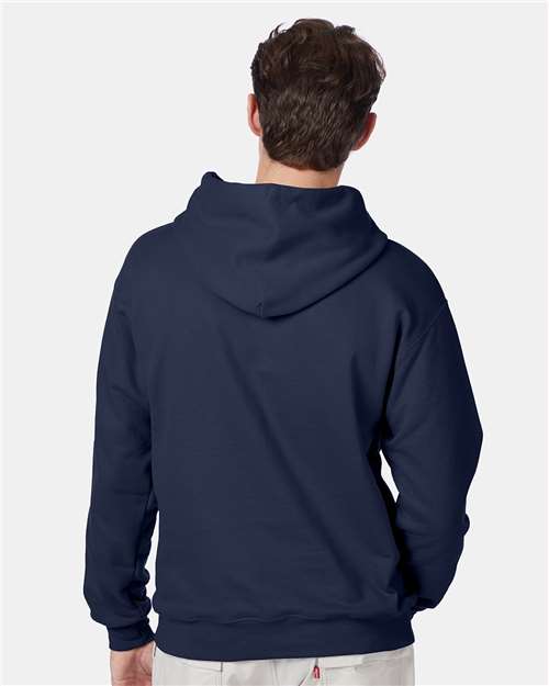 Hanes F170 Navy — on model back
