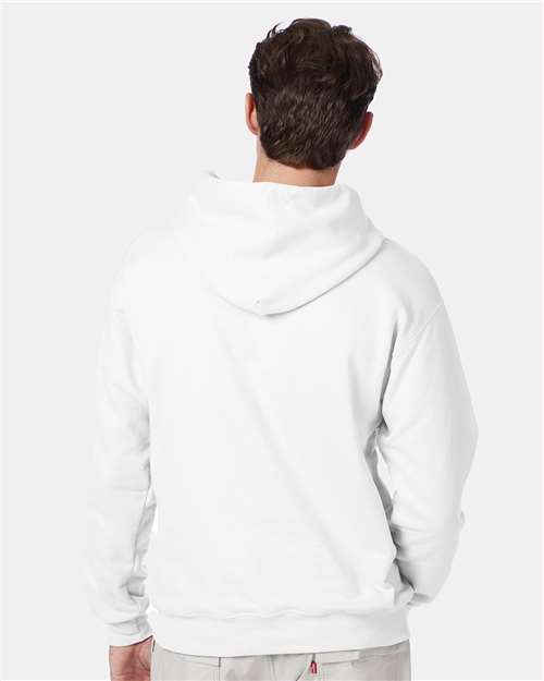 Hanes F170 White — on model back