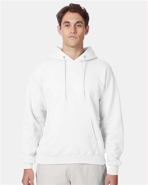 Hanes F170 White — on model front