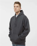 J. America 8824 Charcoal Heather — on model side
