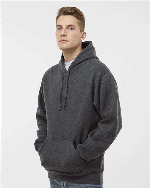 J. America 8824 Charcoal Heather — on model side