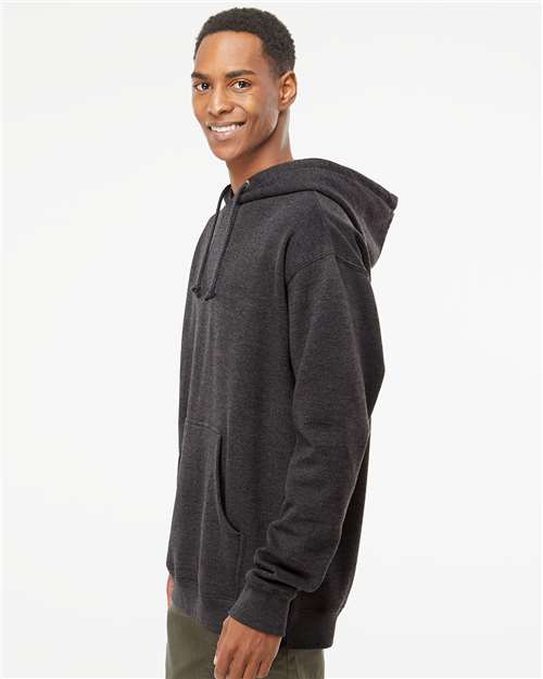 Independent Trading Co. IND4000 Charcoal Heather — on model side