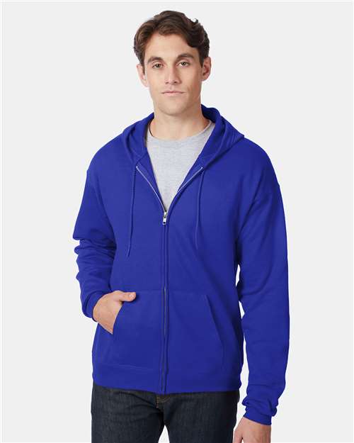 Hanes P180 Deep Royal — on model front