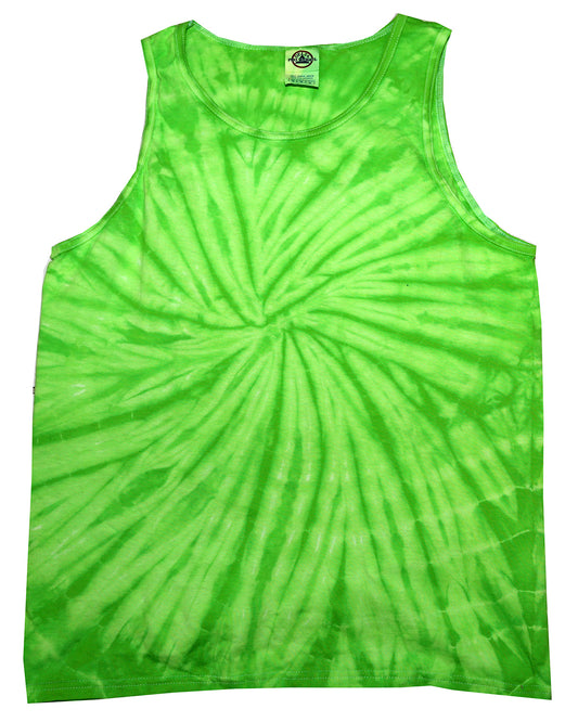 Unisex 100% Cotton Tank Top - Spider Lime