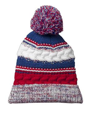 Pom Pom Team Beanie - True Red / Royal / White