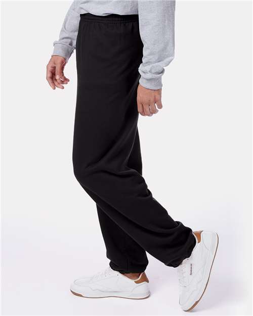 Hanes P650 Black — on model side