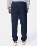 Hanes P650 Navy — on model back