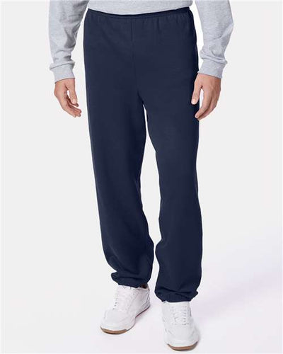 Hanes P650 Navy — on model front