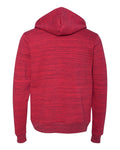 Unisex Poly-Cotton Sponge Fleece Full-Zip Hoodie - Red Marble Fleck