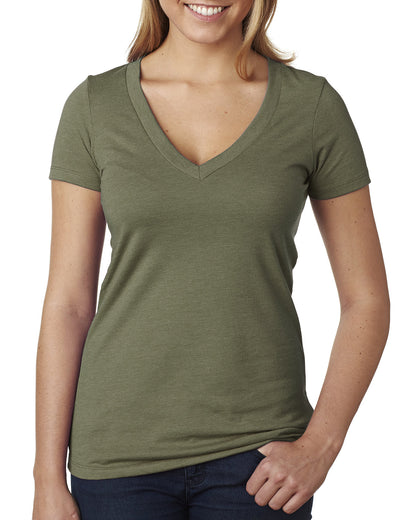 Women's CVC Deep V - Military Green