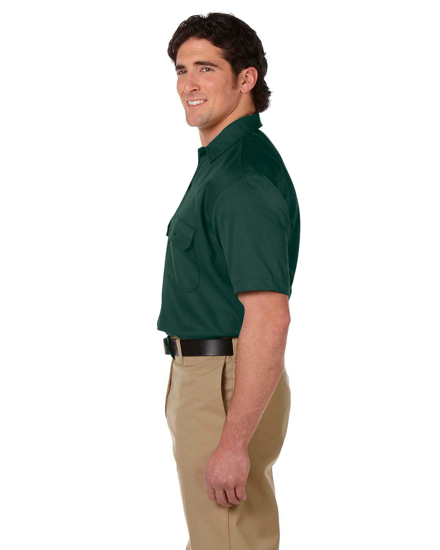 Unisex Short-Sleeve Work Shirt - Hunter Green