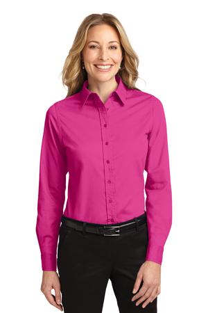 Women's Long Sleeve Easy Care Shirt - Tropical Pink