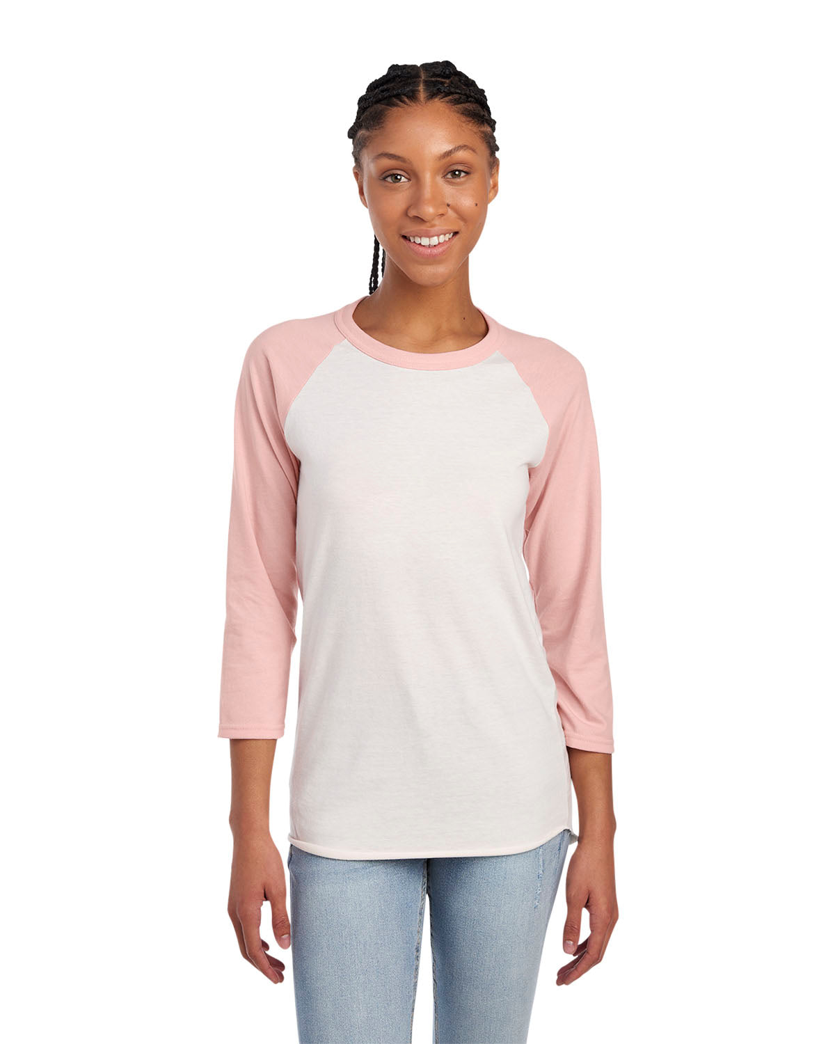 Unisex Premium Blend Raglan Baseball T-Shirt - SW CRM HT/ BL PK