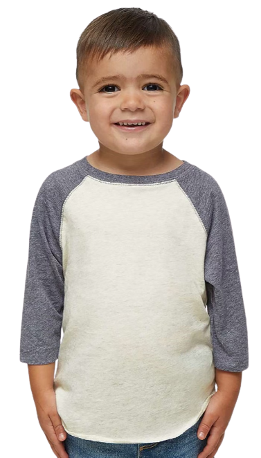 Toddler Baseball T-Shirt - Natural Heather / Gran Heather