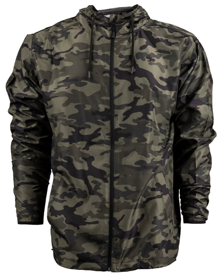 Water-Resistant Wind Jacket - Green Camo