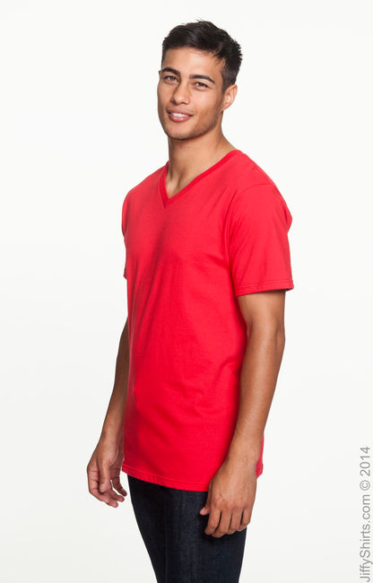 Unisex Lightweight V-Neck T-Shirt - Red