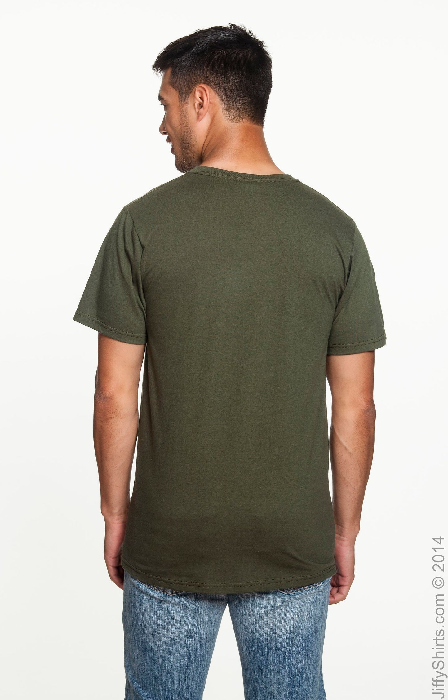 Unisex Lightweight V-Neck T-Shirt - City Green