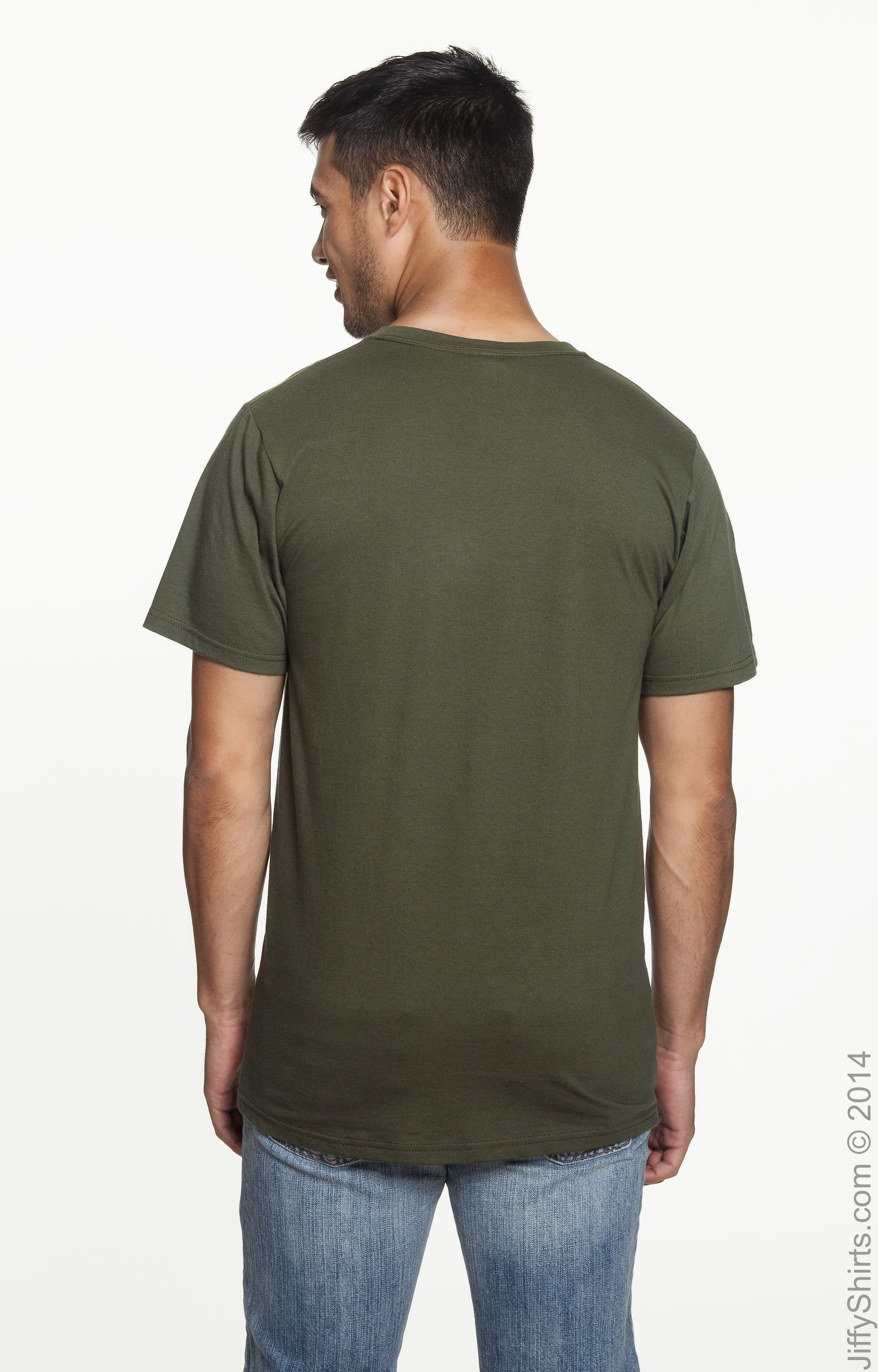 Unisex Lightweight V-Neck T-Shirt - City Green