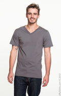 Unisex Lightweight V-Neck T-Shirt - Charcoal