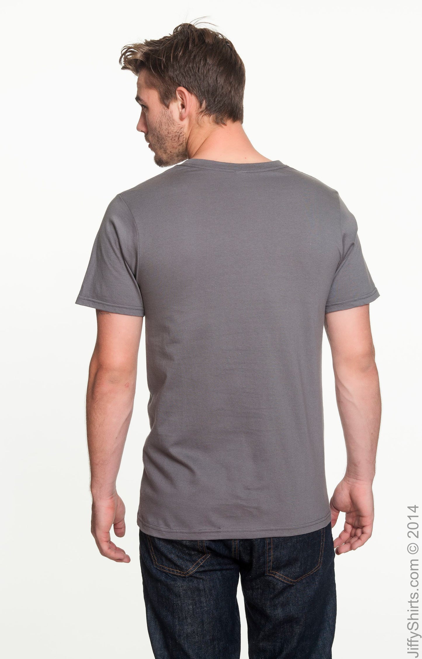 Unisex Lightweight V-Neck T-Shirt - Charcoal