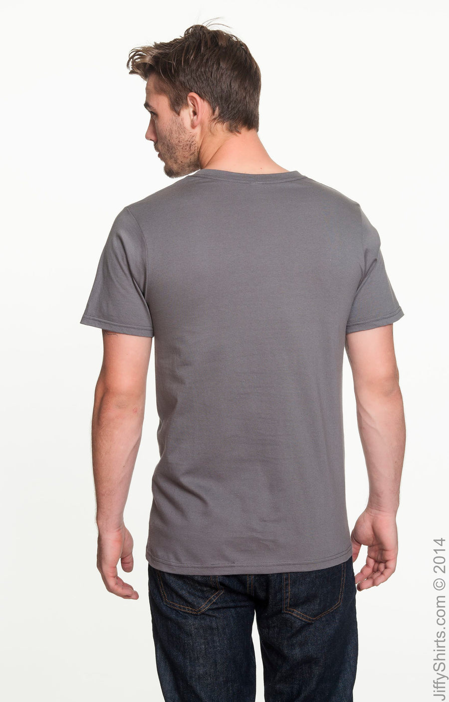 Unisex Lightweight V-Neck T-Shirt - Charcoal