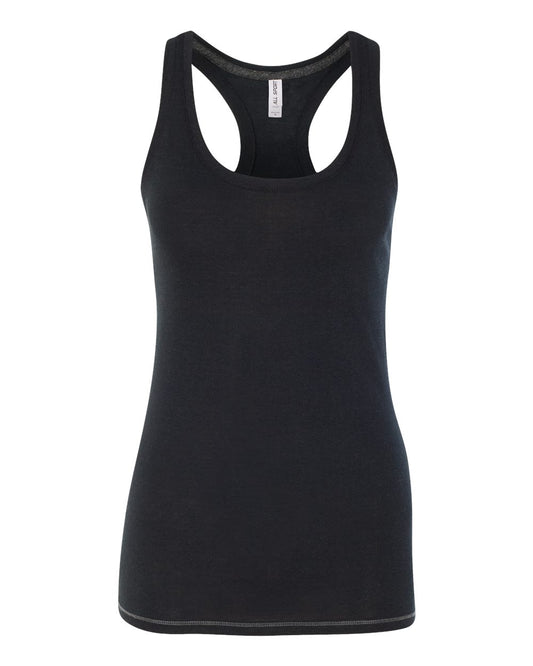 Women's Triblend Racerback Tank - Solid Black Triblend