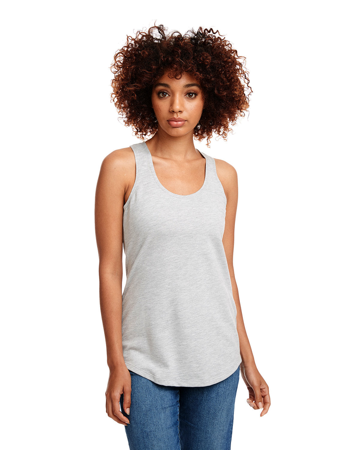 Women's French Terry Racerback Tank - Heather Gray