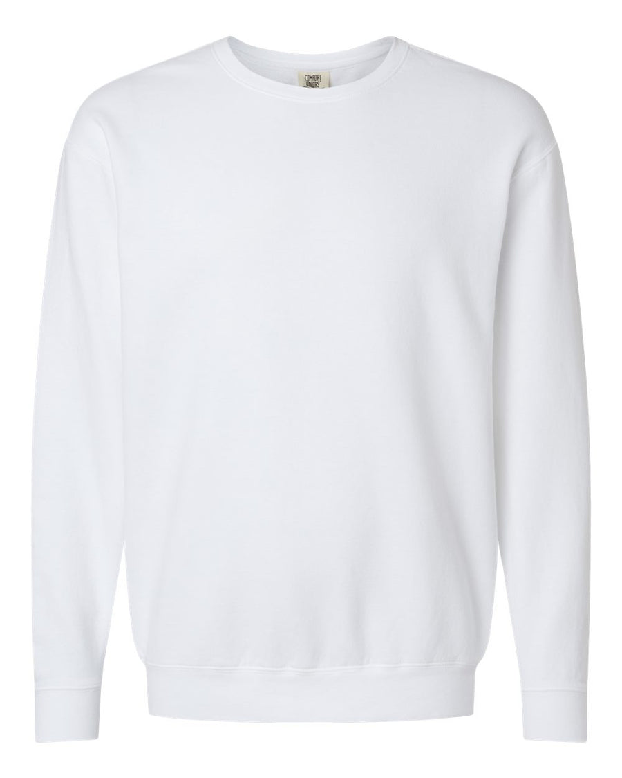 Unisex Lighweight Cotton Crewneck Sweatshirt - White
