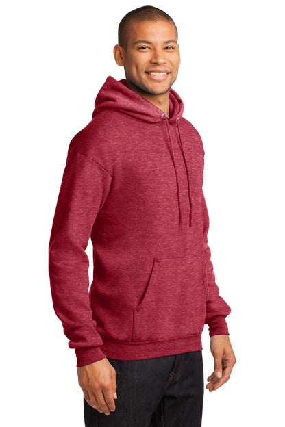 Unisex Core Fleece Pullover Hoodie - Heather Red