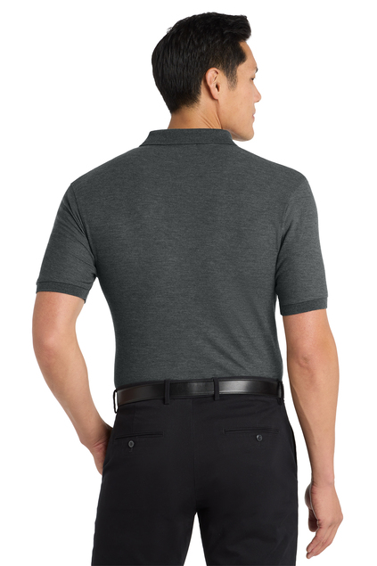Unisex Silk Touch Polo - Charcoal Heather Gray