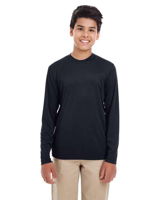 Youth Cool & Dry Performance Long-Sleeve Top - Black