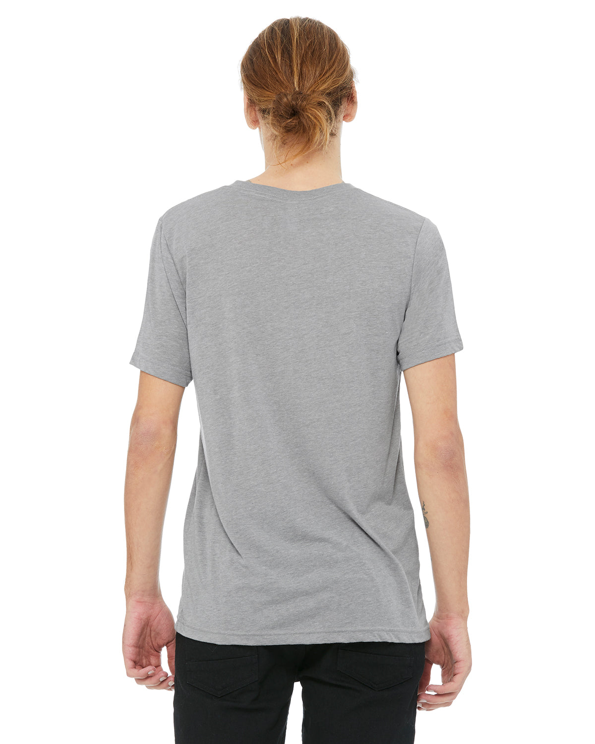 Unisex Triblend V-Neck T-Shirt - Athletic Gray Triblend
