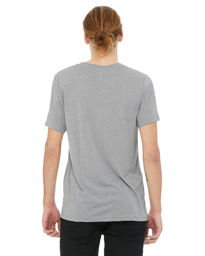 Unisex Triblend V-Neck T-Shirt - Athletic Gray Triblend