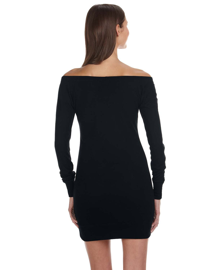Women's Lightweight Sweater Dress - Black
