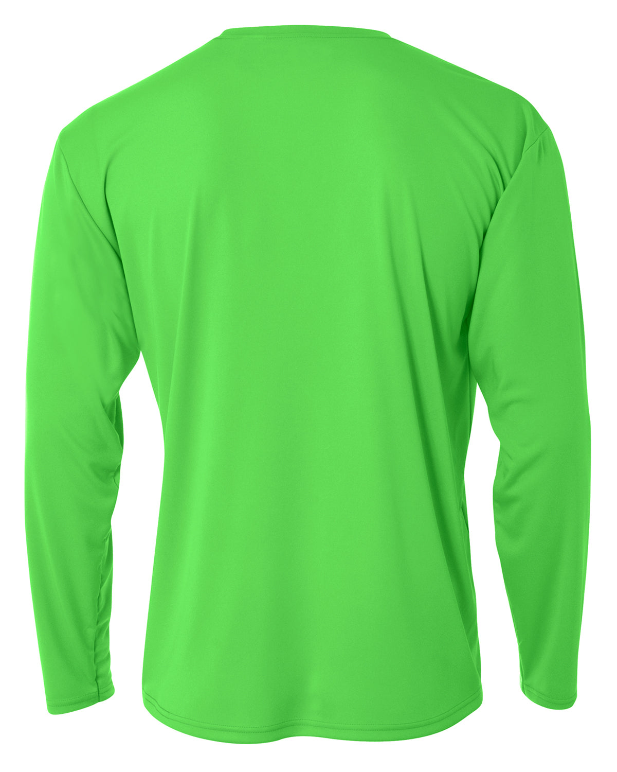 Youth Long Sleeve Cooling Performance Crew Shirt - SAFETY GREEN