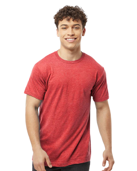 Unisex Fine Jersey Tee - Heather Red