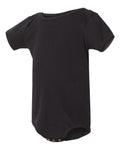 Infant Baby Rib Short-Sleeve One-Piece - Black