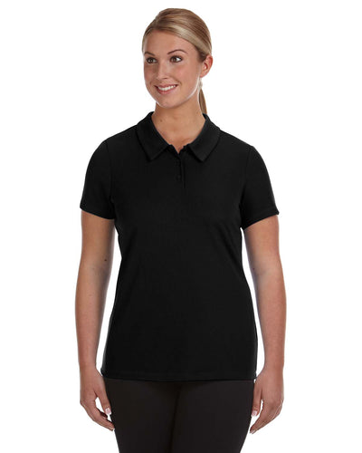 Women's Performance 3-Button Mesh Sport Shirt - Black