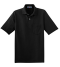 Unisex SpotShield��� Pocket Jersey Polo - Black