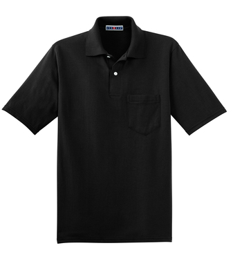 Unisex SpotShield��� Pocket Jersey Polo - Black