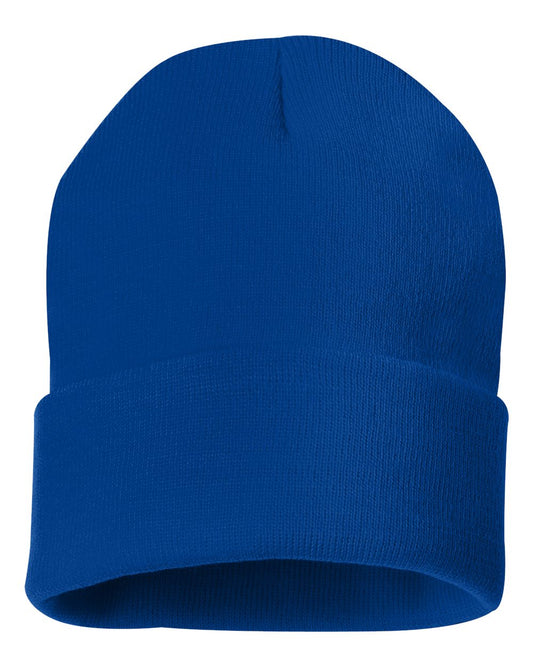 12" Solid Knit Beanie - Royal Blue